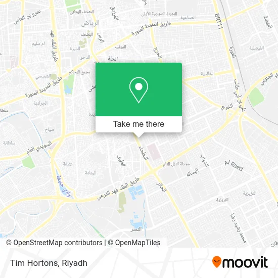 Tim Hortons map