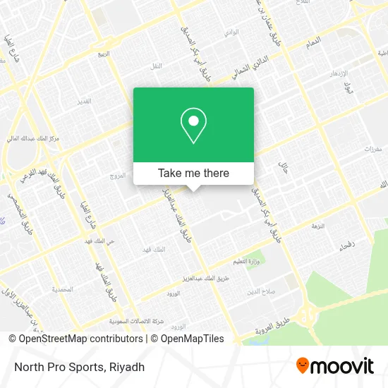 North Pro Sports map