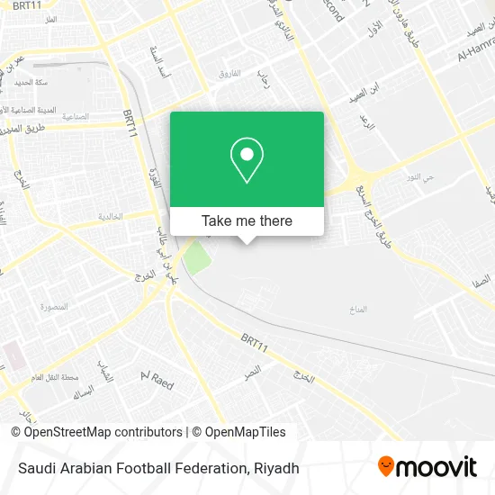 Saudi Arabian Football Federation map