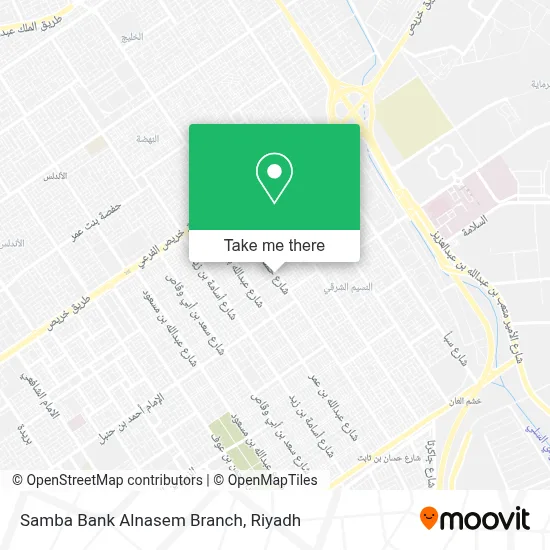 Samba Bank Alnasem Branch map