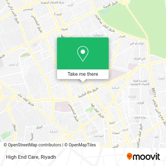 High End Care map