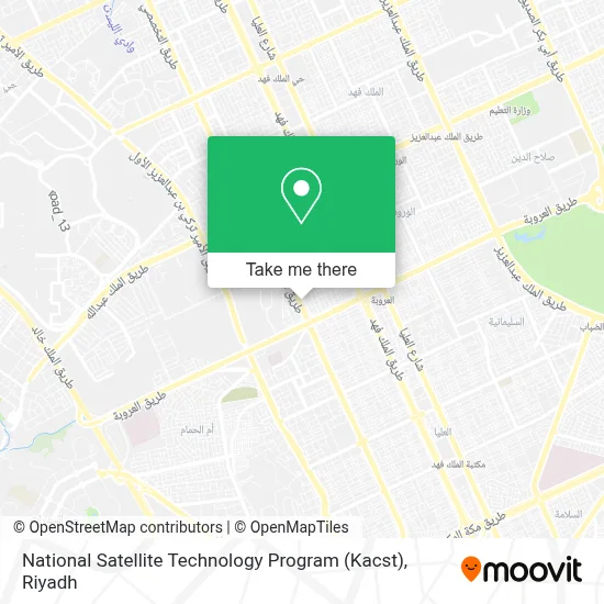 National Satellite Technology Program (Kacst) map