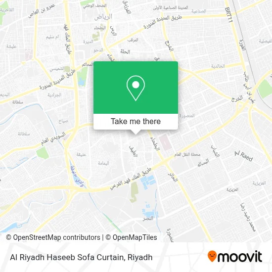 Al Riyadh Haseeb Sofa Curtain map