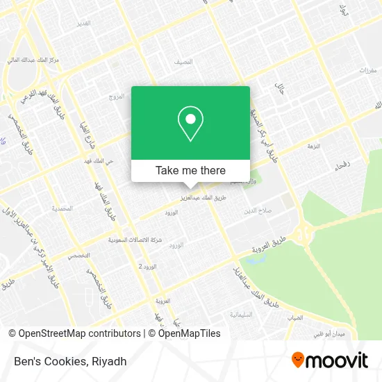 Ben's Cookies map
