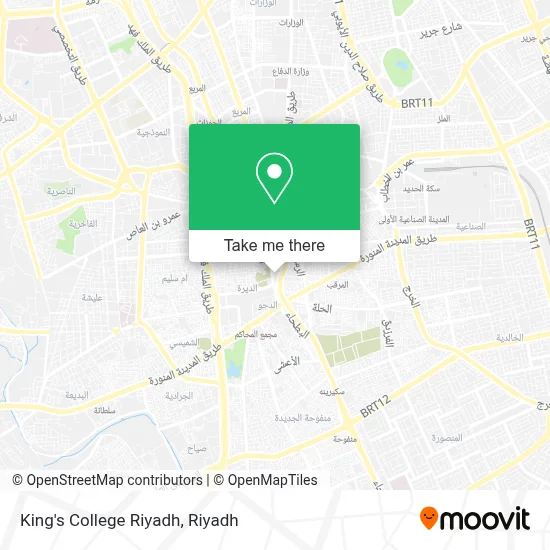 King's College Riyadh map