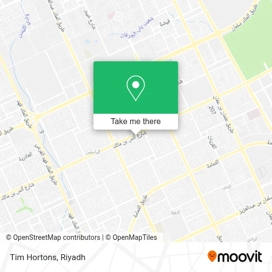 Tim Hortons map