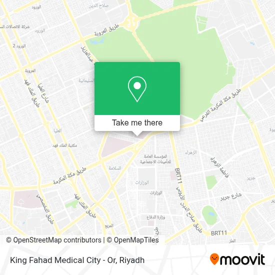 King Fahad Medical City - Or map