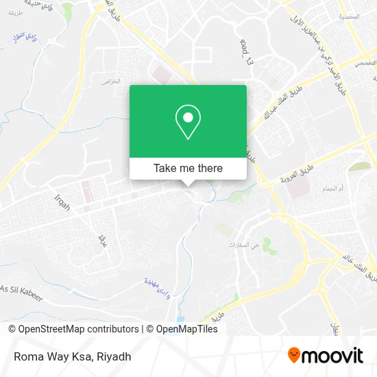 Roma Way Ksa map