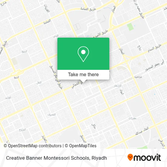 Creative Banner Montessori Schools map