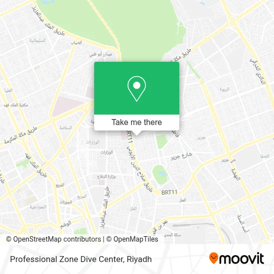 Professional Zone Dive Center map