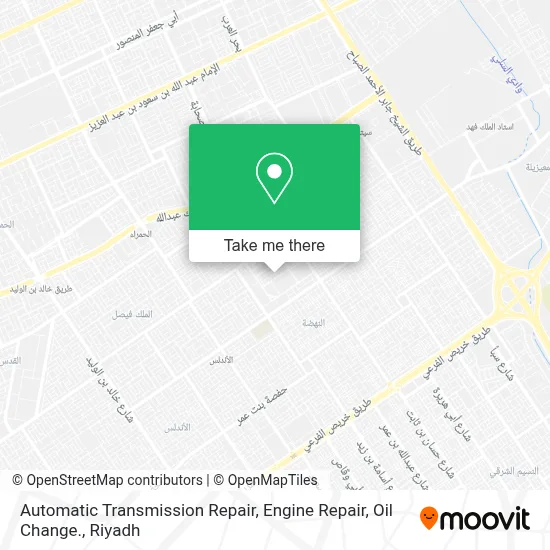 Automatic Transmission Repair, Engine Repair, Oil Change. map