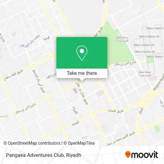 Pangaea Adventures Club map