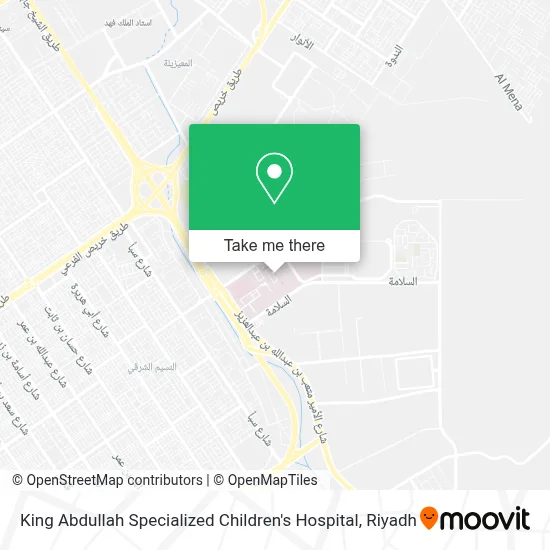King Abdullah Specialized Children's Hospital map