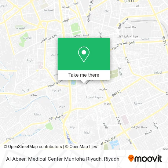 Al-Abeer. Medical Center Munfoha Riyadh map