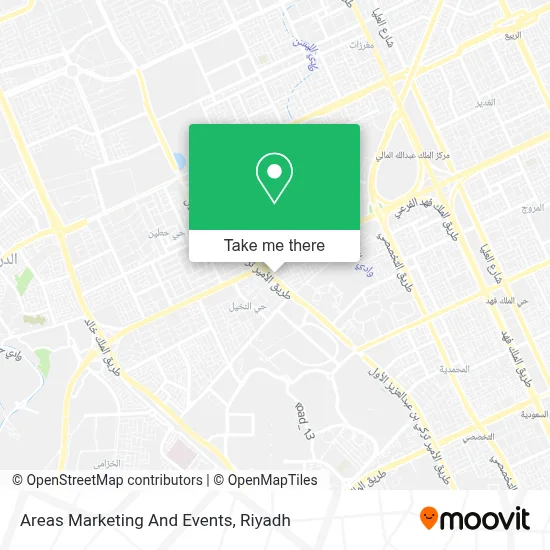 Areas Marketing And Events map