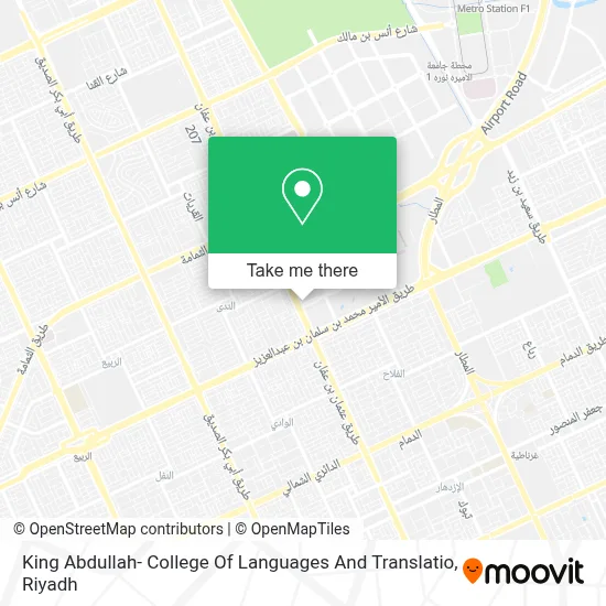 King Abdullah- College Of Languages And Translatio map