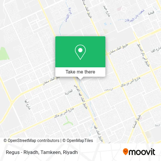 Regus - Riyadh, Tamkeen map