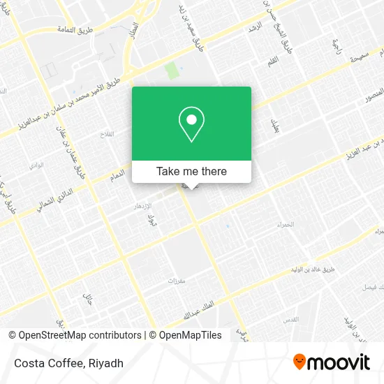 Costa Coffee map