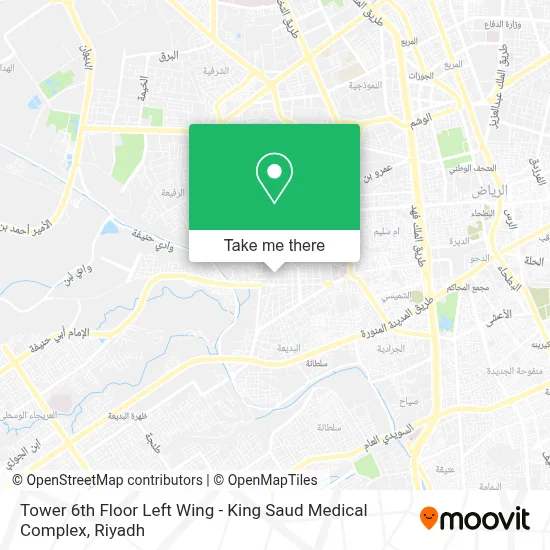 Tower 6th Floor Left Wing - King Saud Medical Complex map