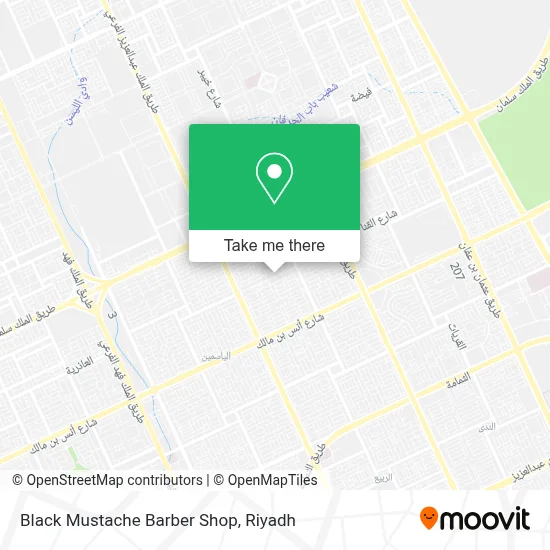 Black Mustache Barber Shop map
