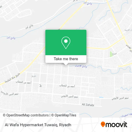 Al Wafa Hypermarket Tuwaiq map