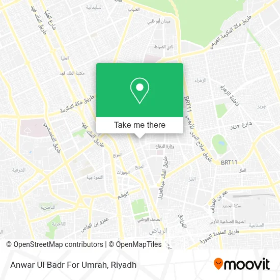 Anwar Ul Badr For Umrah map