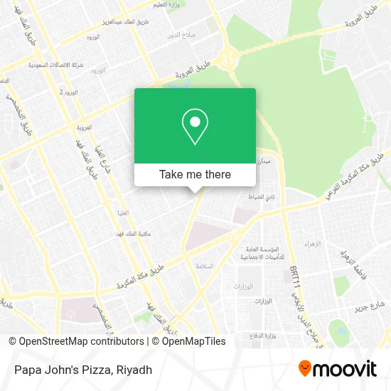 Papa John's Pizza map