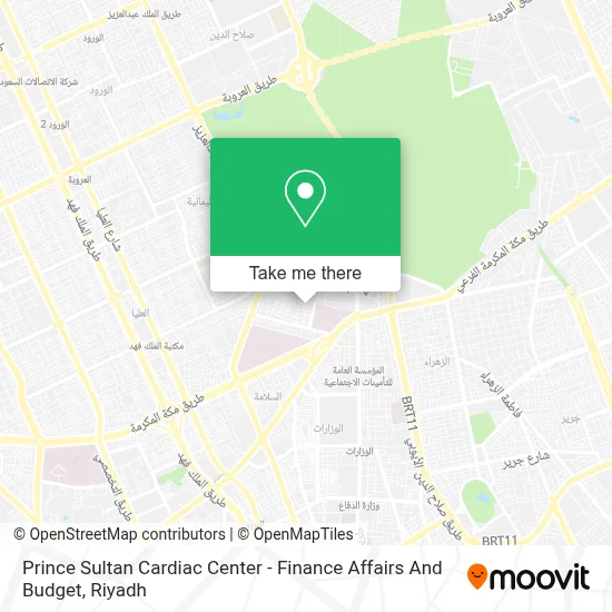 Prince Sultan Cardiac Center - Finance Affairs And Budget map