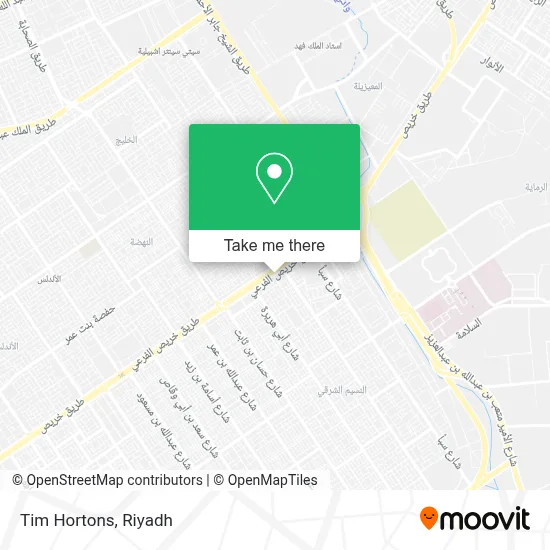 Tim Hortons map