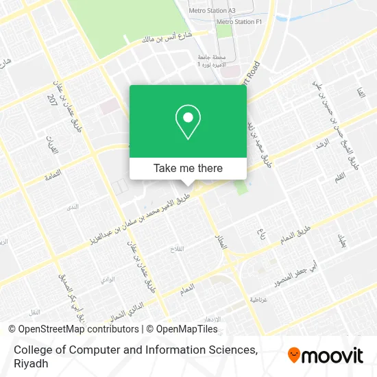 College of Computer and Information Sciences map