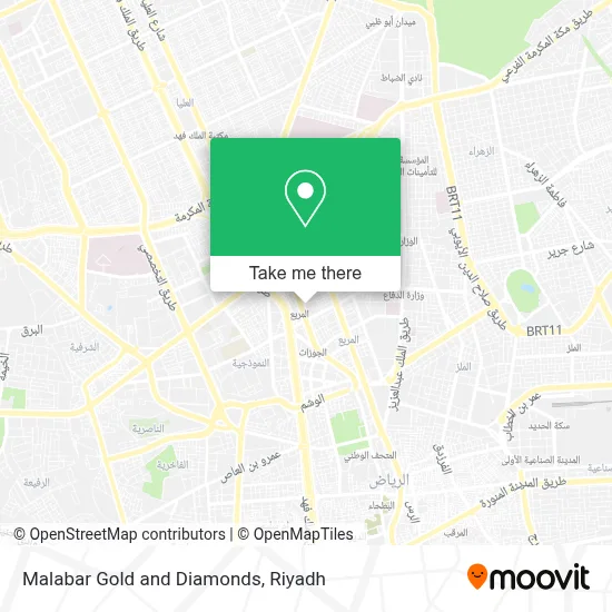 Malabar Gold and Diamonds map