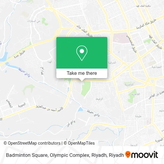 Badminton Square, Olympic Complex, Riyadh map