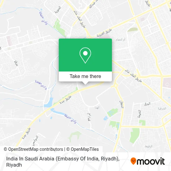 India In Saudi Arabia (Embassy Of India, Riyadh) map