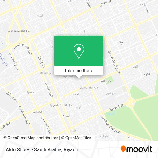 Aldo Shoes - Saudi Arabia map