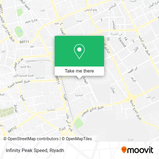 Infinity Peak Speed map