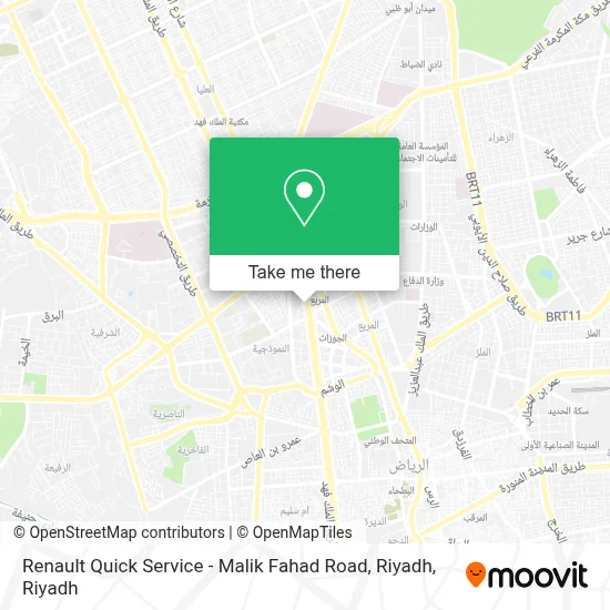 Renault Quick Service - Malik Fahad Road, Riyadh map