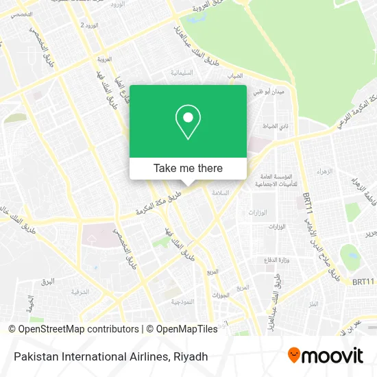 Pakistan International Airlines map
