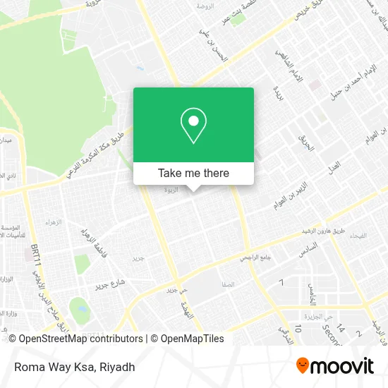 Roma Way Ksa map