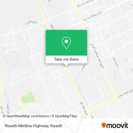 Riyadh-Medina Highway map