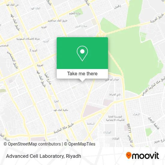 Advanced Cell Laboratory map