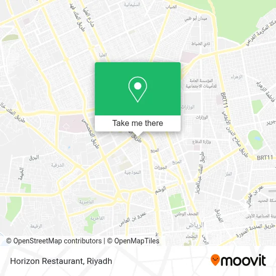 Horizon Restaurant map