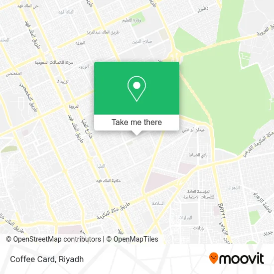 Coffee Card map