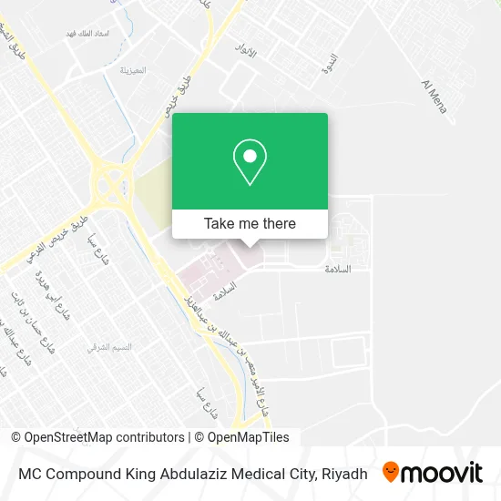 MC Compound King Abdulaziz Medical City map