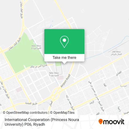 International Cooperation (Princess Noura University) P06 map