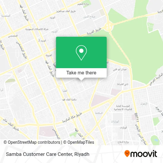 Samba Customer Care Center map