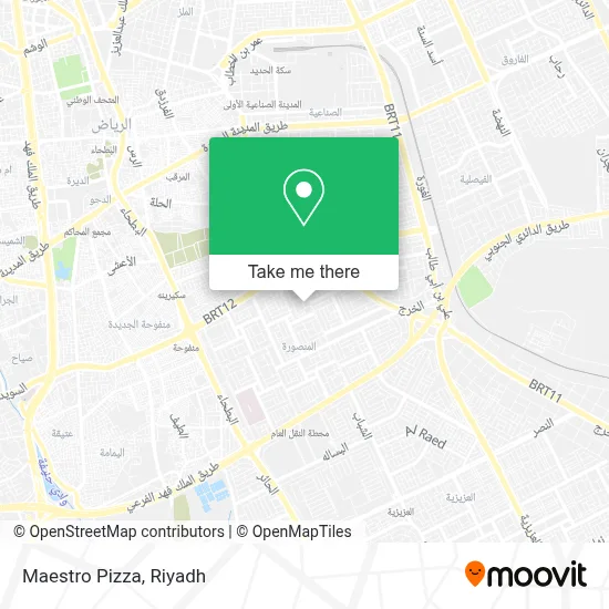 Maestro Pizza map