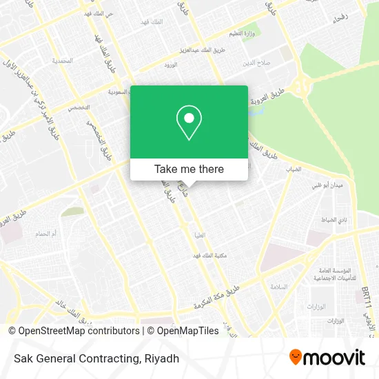 Sak General Contracting map