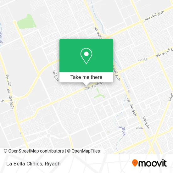 La Bella Clinics map
