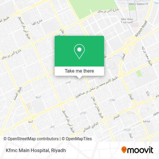 Kfmc Main Hospital map