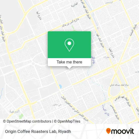 Origin Coffee Roasters Lab map